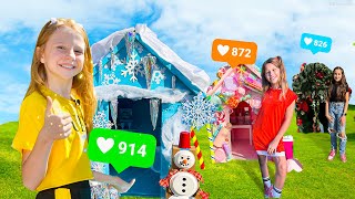 Nastya y sus amigos idean decoraciones navideñas DIY