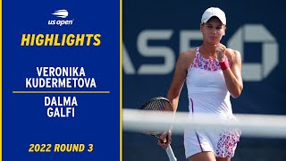 Veronika Kudermetova vs. Dalma Galfi Highlights | 2022 US Open Round 3