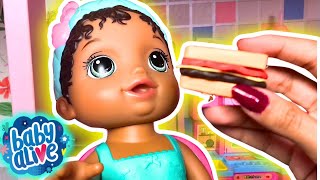 Lulu e Ray vão para a escola [rotina de baby alive]