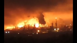 HUGE Drone Strike at Kstovo Oil Refinery: Multiple Fires