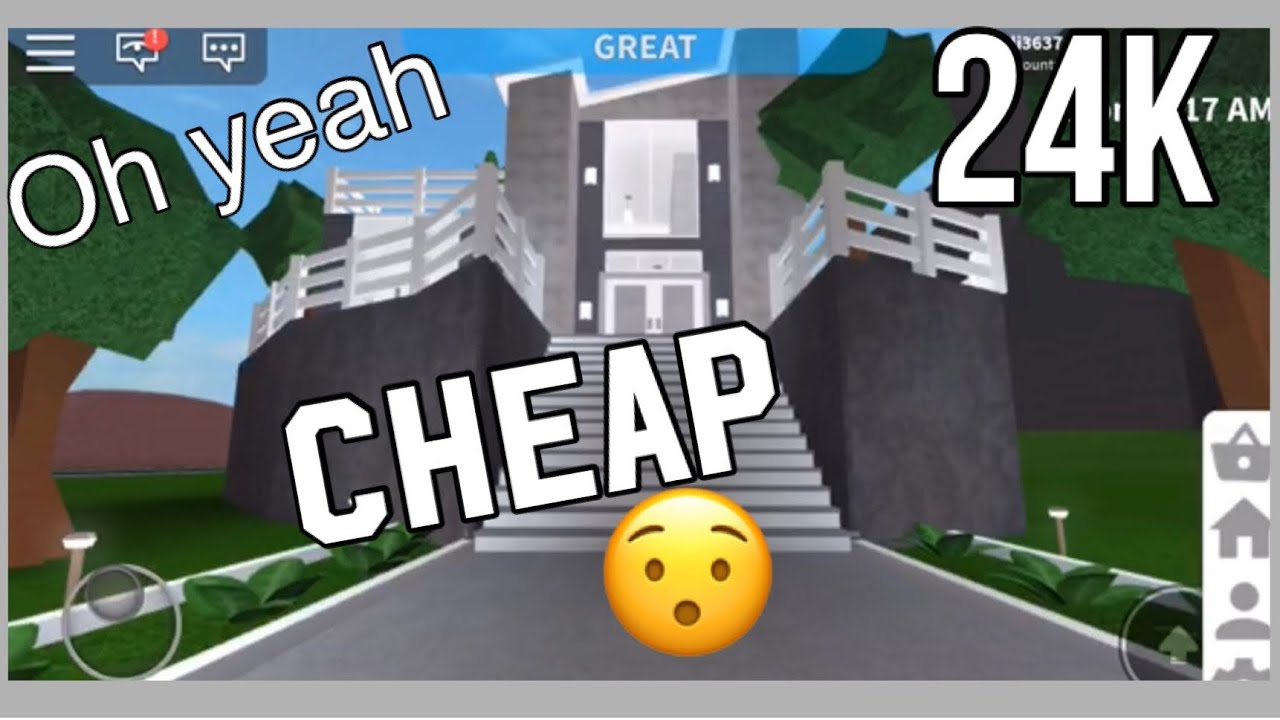 Bloxburg: Cheap Modern Hillside House 24k - YouTube