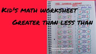 30 September 2025 MATHS WORKSHEET/ LESS THAN /GREATER THAN WORKSHEET