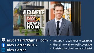 Meteorologist Alex Carter Severe Weather Demo Reel January 4, 2023