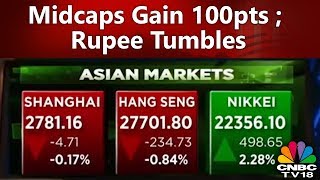 Midcaps Gain 100pts; Banks Outperfom the Market; Rupee Tumbles | Business Lunch | CNBC TV18