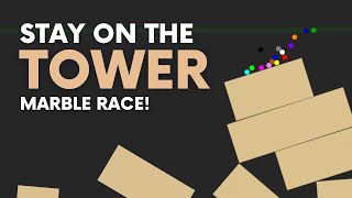 Stay on the Tower - Algodoo Marble Race!