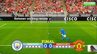Manchester City vs Manchester United - Penalty Shootout | Final Emirates FA Cup 2022-23 | PES