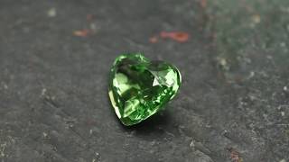 1.33ct SUPER CLEAN Rare Heart Shape Tsavorite Garnet: GemSelect Video Review