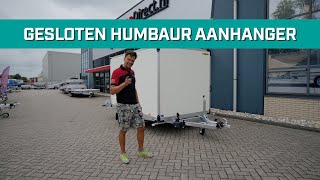 Humbaur gesloten aanhanger met zakbare laadvloer (werking)