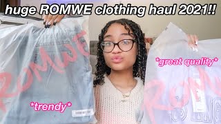 HUGE ROMWE CLOTHING HAUL 2021!! *trendy fall \u0026 winter items*