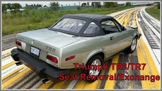 Triumph TR8 or TR7 Seat Removal and Exchange, Step by Step