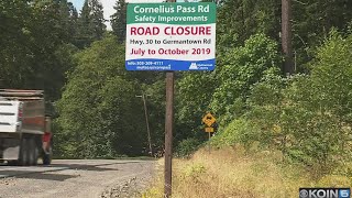 Cornelius Pass Road closure begins July 22
