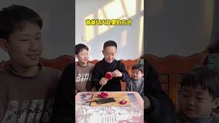 爸爸花式切火龙果，太有才了！#Cute baby#Cute#呆萌小米宝#聪明宝宝#萌娃