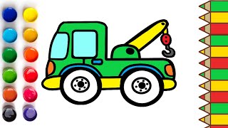 how to draw a crane truck / how to draw a crane / Draw a Picture of a Crane Truck for Children