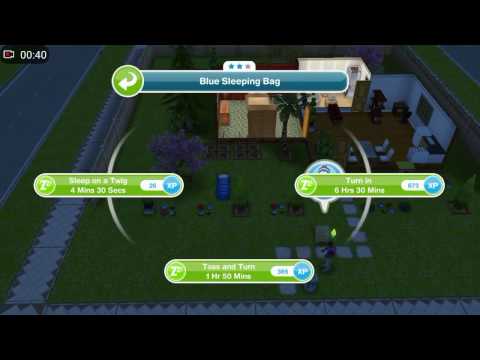 Sims Freeplay - Toss and turn in a sleeping bag Sims Freeplay - Toss and turn in a sleeping bag