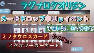 【ラグオリ】カードドロップ率upイベント！ミノcスケワカc全力狙いの狩り方など。【ラグナロクオリジン】