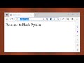 Flask Hello World | Python Flask | Flask Tutorial