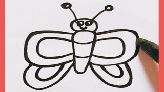 How to draw a butterfly/Easy/For kids