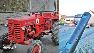 Amokfahrt mit Traktor - 6 Blitzer zerstört