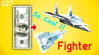 Origami Money Fighter Jet | Origami Money Plane | Origami Dollar Fighter