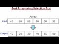 Implementing Selection Sort algorithm using java