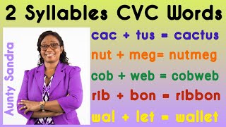 2 Syllable CVC Words Pt. 1 | Phonemic Awareness | Listening Skill | Blending Letter Sounds | Reading