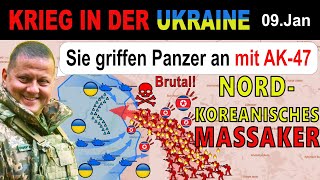 09.JANUAR: KEINE ÜBERLEBENDEN - Nordkoreaner greifen Panzer mit AK-47 an | Ukraine-Krieg