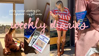 weekly diaries 💐🎨 feeling creative, developing film, new nightstand + my fall reads