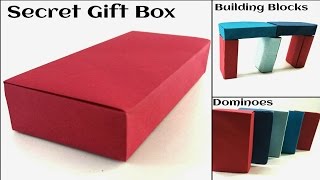 Concealed Secret Rectangular Gift Box /Dominoes /Building Blocks - DIY Tutorial by Paper Folds.