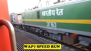 WAP7 Duronto Speed Run | Bhusawal, Skip Jalgaon, Petrol Freight Parallel Overtake, Blast Pachora