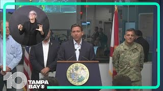 Gov. Ron DeSantis gives an update on storm preps ahead of Tropical Storm Idalia