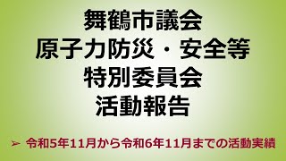 原子力防災・安全等特別委員会の１年間の活動報告（令和６年）