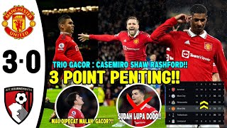 Manchester United vs Bournemouth highlights all goals 🔥 rashford casemiro luke shaw Maguire Ronaldo
