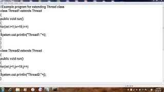 Extending Thread class in java||JAVA in Telugu Lecture-71