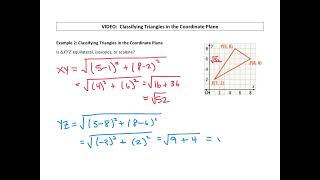 Classifying Triangles in the Coordinate Plane