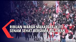 Ribuan Warga Makassar Ikuti Senam Sehat Bersama Relawan Ganjar