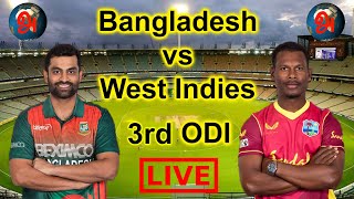 Bangladesh vs West Indies Live I 3rd ODI Match I T Sports live I GTV Live