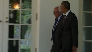 Raw: Sanders Meets with Obama at the White House