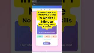 Create an Interactive Game in Canva in 1 Minute – No Coding Skills Needed 🤌 #canvatutorial