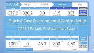 Quick \u0026 Easy Environmental Control Setup with the CIRAS-4 Portable Photosynthesis System