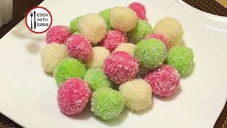 Coconut Ice Snowballs | Coconut Balls Recipe By COOK WITH ZARA PK