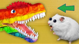 POP IT Dinosaur - Hamster Maze with Traps ☠️[OBSTACLE COURSE]