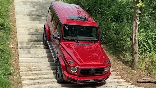 Taking the G-Class for a SWIM! EXTREME Off Road G-CLASS Driving Swimming Stair Drive Mud Water G500