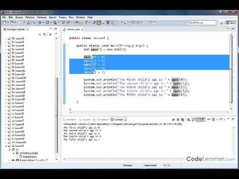 Declaring Arrays And Accessing Elements (Java Tutorial - Vol 4 - Sect 1) Declaring Arrays And Accessing Elements (Java Tutorial - Vol 4 - Sect 1)