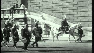 Admiral Horthy, Count Karyoli and Premier designate participate in the St. Stefan...HD Stock Footage