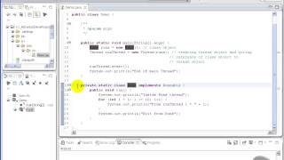 VTC Player Advanced Java Programming Java SE 7, Creating Threads by Implementing Runnable