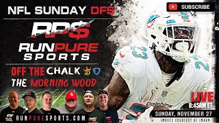 2022 NFL WEEK 12 DRAFTKINGS PICKS AND STRATEGY | RUN PURE DFS NFL SUNDAY