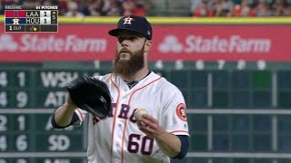 LAA@HOU: Keuchel fields bunt, makes heads-up throw