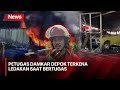 Bengkel Mobil Ludes Terbakar di Depok, Satu Personil Damkar Kena Ledakan