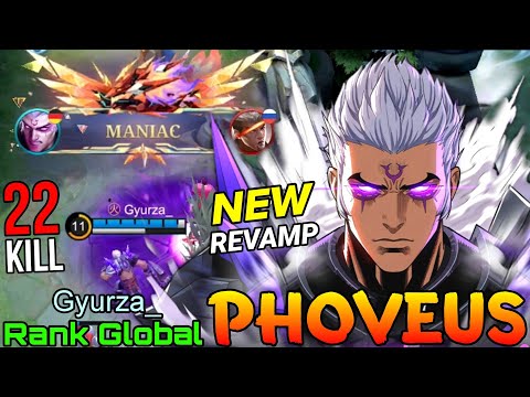 22 Kills. Phoveus' new revamp is too strong?! – Top Global Phoveus by Gyurza_ – Mobile Legends