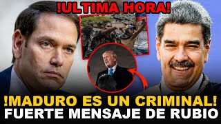 MADURO EN PÁNICO MARCO RUBIO LE DECLARA LA GUERRA DIRECTAMENTE A EL Y SU RÉGIMEN!